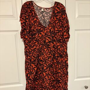 NWT Ava & Viv Orange and Black Size 2XL Maxi Dress